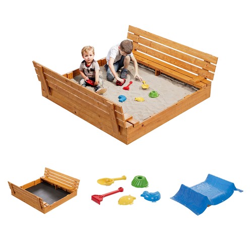 Bac sable bois avec - bac, À