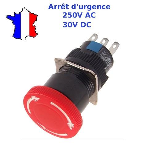 Bouton arrêt urgence - bouton, d'urgence