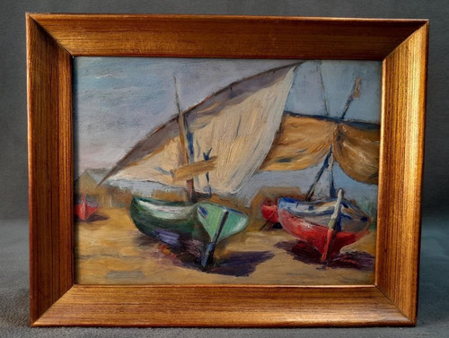 Tableau ancien huile paysage - ancien,
