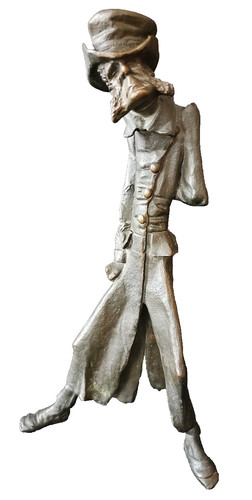 Xixe statue homme - statue, bronze