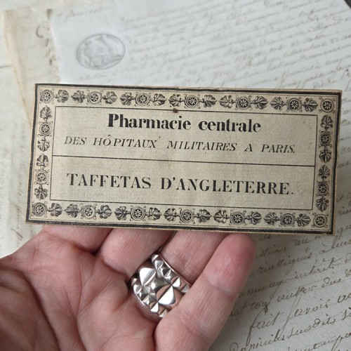 Etiquette pharmacie 1er empire - pharmacie,
