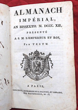 ALMANACH IMPERIAL 1812 par