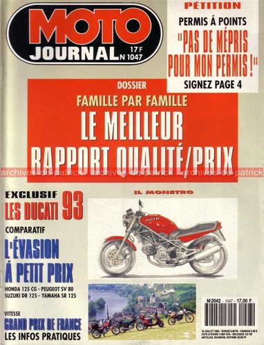Moto journal 1047 essai road - 1047,