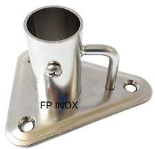 Embase de Chandelier Ø 25mm 90° Triangle inox A2 Bateau Platine