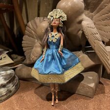 antique barbie doll blue & gold costume doll