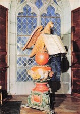 15 SAINT FLOUR LECTERN POLYCHROME WOOD 17TH CENTURY AT THE CATHEDRAL