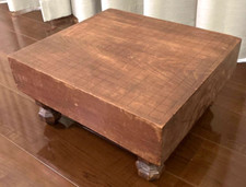 Vintage Japanese Goban IGO Game Wooden Go Board Only 17.7×16.1×H8.9in 355.6oz FS