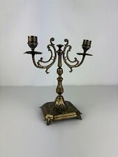 Sublime Chandelier, Candélabre en Métal Doré à Deux Feux 