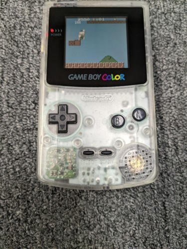 Nintendo game boy color clear - game,