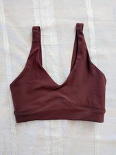 Wilo The Label Ribbed Chocolate Sports Bra Sz Small Boho Athletic Yoga Lounge
