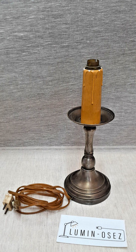 Lampe bougeoir électrifiée - lampe,