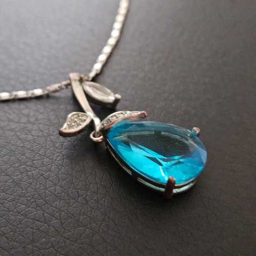 Collier maille plate - , pendentif