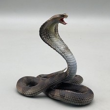 4.3-in Solid Bronze Cobra Figurine,Snake Bronze Metal Art Collectible,Desk Decor