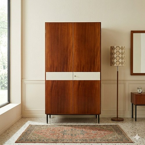 Armoire vintage plaquée - armoire, en