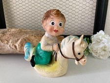 724⚜️Old Toy Pout Pout Horse Rocking Rubber Vintage H18cm ART 359