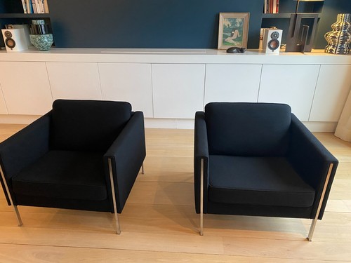Paire fauteuils noirs f442 - noirs,