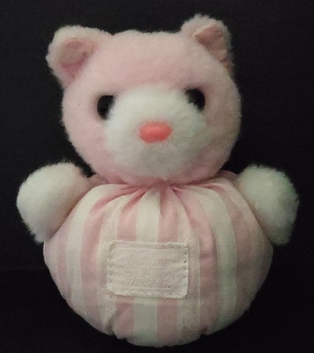 Peluche chat boule rose - peluche,