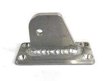 Taco Marine Male Pin on Pad Aluminum Anodized 2" x 4" Leaning Post / T-Top 