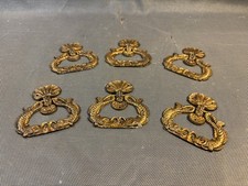 Lot 6 anciennes poignées de tiroir de commode en bronze restauration de meuble