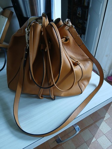 Sac seau cuir caramel - seau,