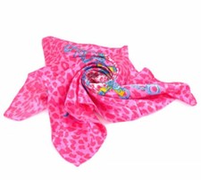 site français   Foulard chaîne motif leopard mousseline de soie 95x88cm