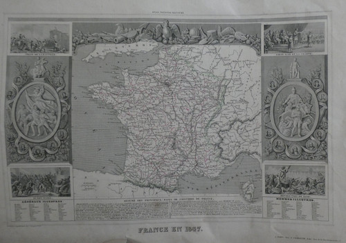 Carte france 1847 issue - carte,