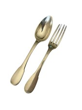 SOLID SILVER CUTLERY OLD MAN'S HALLMARK 138.5 Grs / ANTIQUE SILVERWARE