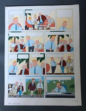 VANDERSTEEN - BOB & BOBETTE - BLEU DE COLORIAGE ORIGINAL LA MOMIE MARMONNANTE