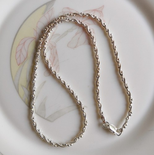 Vintage collier argent massif - vintage,