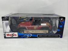 1:18 MAISTO Jeep Wrangler RUBICON brush fire unit 1/18 red