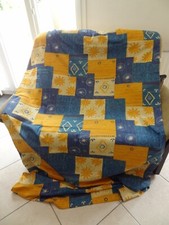 1 Double rideau bleu et jaune