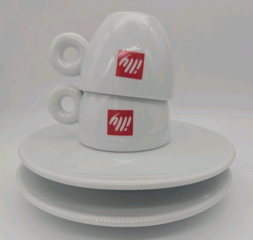 Illy espresso cups saucers - cups,