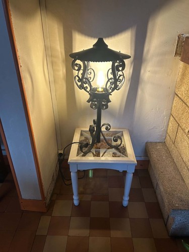 Lampe table fer noir - table,