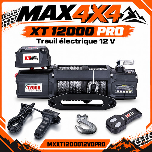 Treuil 12000 pro 12v 4t - xt,