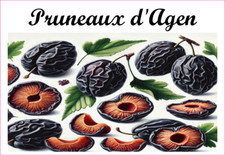 Pruneaux d'Agen 12 sticker vinyl conserve fruit légume confiture fait maison