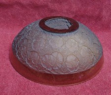 rare beautiful OLD art deco cup smoked glass style verlys delatte