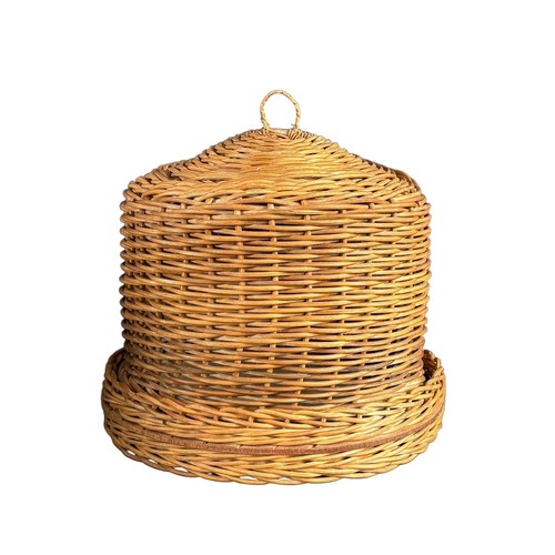 Cloche fromage rotin - cloche,