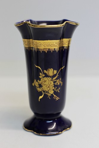 Vase bleu doré en - bleu,