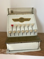 Charming Small Antique Kids Cash Register - Grocery Merchant