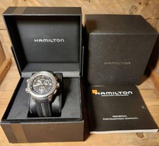 HAMILTON Khaki X-Wind GMT Chronograph H779120 Black Dial Quartz Mens Watch