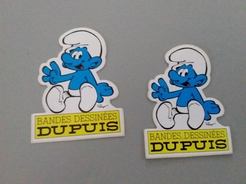 Old comic book stickers peyo - old,