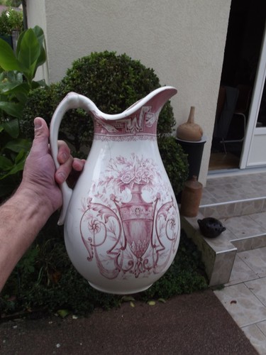 Ancien broc faience boch et - broc,