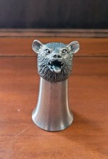 Verre en étain tête d’ours