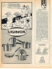 ADVERTISEMENT ADVERTISING 1966 UGINOX cookware by JACQUES FAIZANT