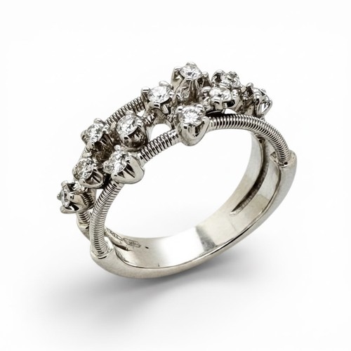 Bague pour femme blanc - or,