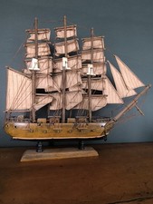 Antique model wooden sailboat boat retro vintage navy decoration