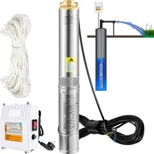 Pompe Immergée pour Puits 35 L/min 108 m Pompe à Eau pour Puits Profond en Acier