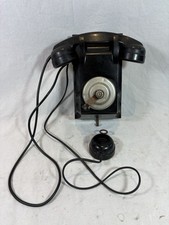 Antique Vintage Bakelite Black Color PTT Wall Phone