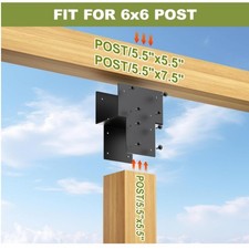 Kit de support de connecteur de pergola robuste en acier avec kit d'installation
