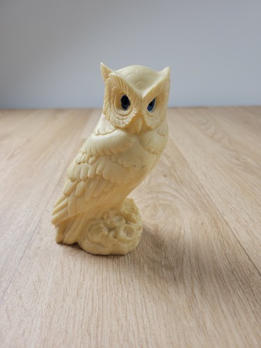 Hibou chouette vintage résine - hibou,